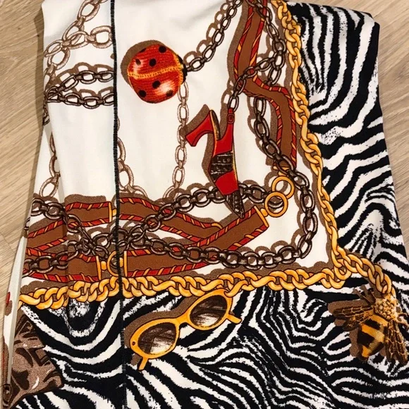 Eva Varro Zebra Chain Print Midi Dress - Picture 3 of 3